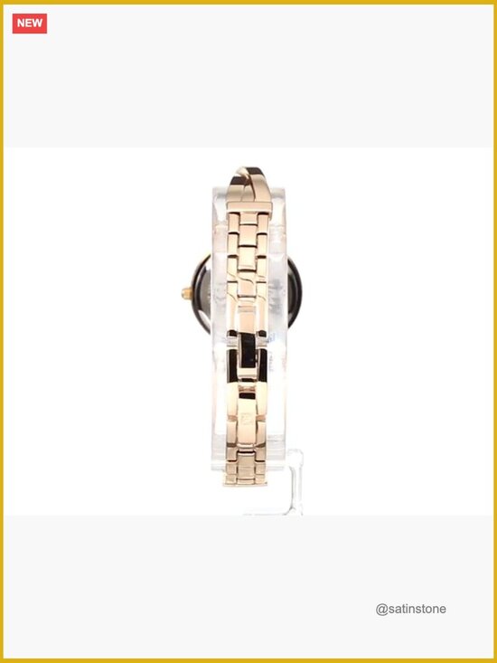 Gold-Tone Bangle Watch Set with Crystal Accents and Mother-of-Pearl Dial main image 7